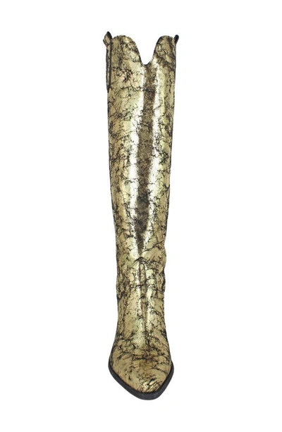 Shop Zigi Valezka Knee High Boot In Gold