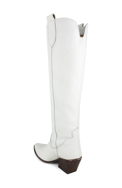 Zigi Valezka Knee High Boot In Bone Leather