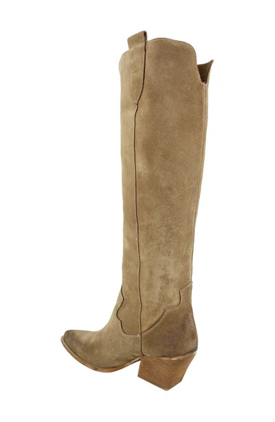 Zigi Valezka Knee High Boot In Sand Suede
