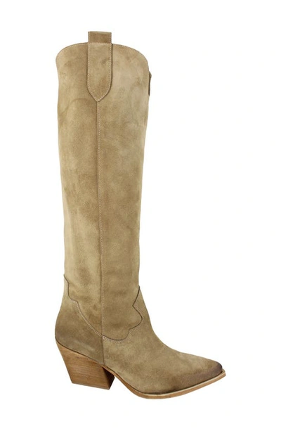 Zigi Valezka Knee High Boot In Sand Suede