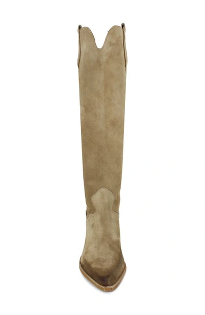 Zigi Valezka Knee High Boot In Sand Suede