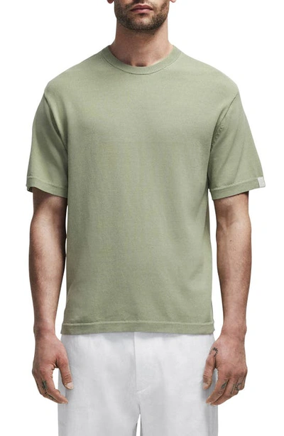 Shop Rag & Bone Nolan Crewneck Cotton Blend T-shirt In Tea