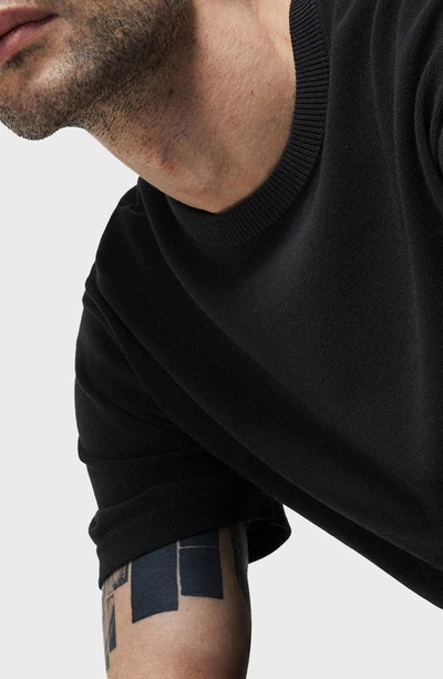 Shop Rag & Bone Nolan Crewneck Cotton Blend T-shirt In Black