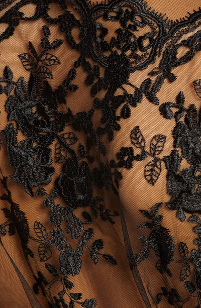 Rya Collection Darling Sheer Lace Robe In Black