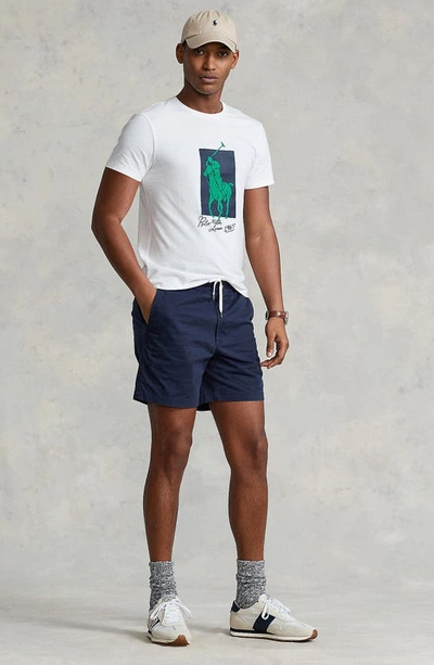 Shop Polo Ralph Lauren Prepster Stretch Cotton Shorts In Nautical Ink