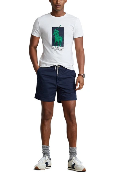 Shop Polo Ralph Lauren Prepster Stretch Cotton Shorts In Nautical Ink