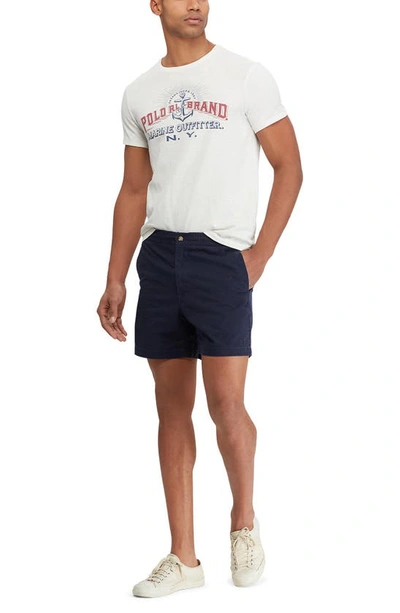 Shop Polo Ralph Lauren Prepster Stretch Cotton Shorts In Nautical Ink