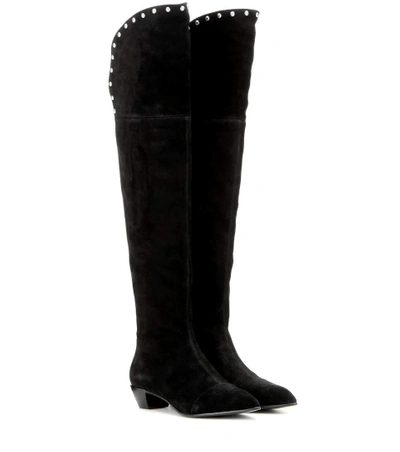 Shop Marc By Marc Jacobs Over-the-knee Suede Boots In Llack