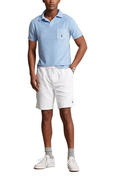 Shop Polo Ralph Lauren Terry Cloth Drawstring Shorts In White