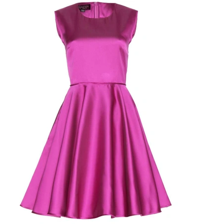 Shop Giambattista Valli Satin Dress In Pink