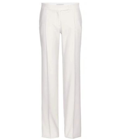 Stella Mccartney High-rise Straight-leg Twill Trousers In White