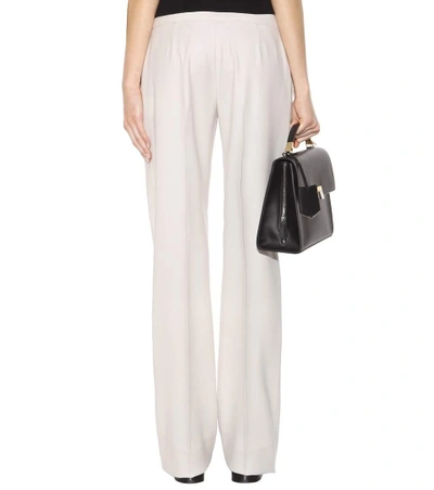 Shop Stella Mccartney Jasmine Wool Straight-leg Trousers In White