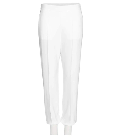 Shop Stella Mccartney Julia Crêpe Trousers In White