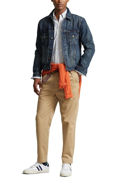 Shop Polo Ralph Lauren Icon Denim Trucker Jacket In Trenton