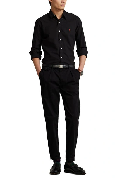 Shop Polo Ralph Lauren Long Sleeve Cotton Oxford Button-down Shirt In Polo Black