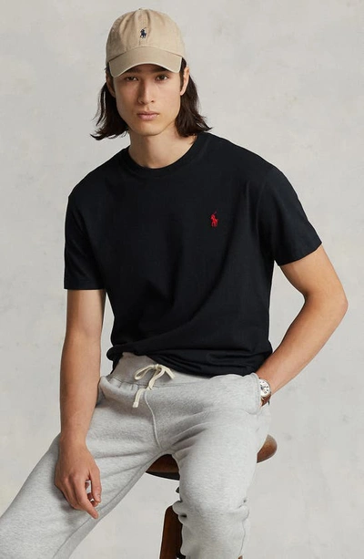 Polo Ralph Lauren Logo-embroidered Custom Slim-fit Cotton-jersey T-shirt In  Black | ModeSens