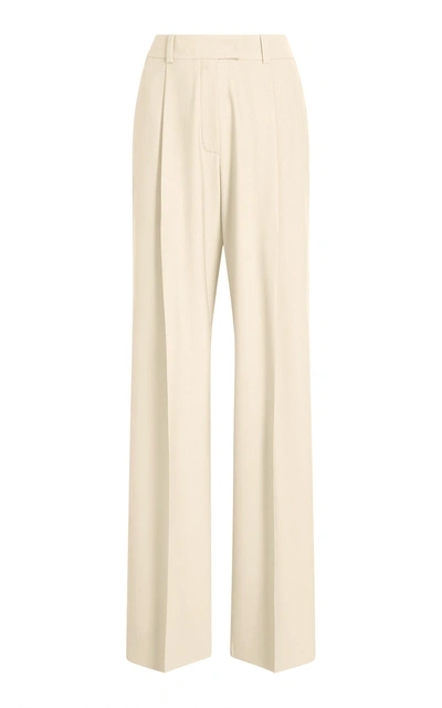 Shop Another Tomorrow Relaxed Wide Leg Pant In Parchment