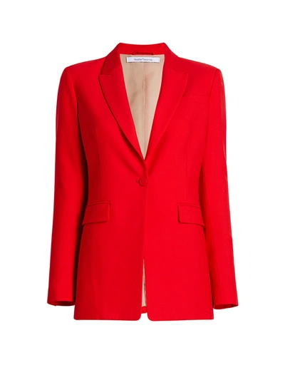 Shop Another Tomorrow Single Button Jacket In Fire Red