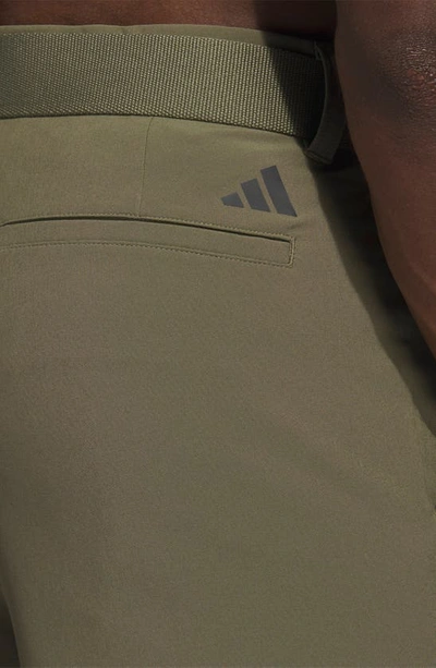 Shop Adidas Golf Ultimate365 Water Repellent Golf Shorts In Olive Strata