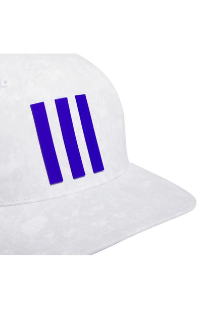 Shop Adidas Golf Tour 3-stripes Golf Hat In White/ Grey One