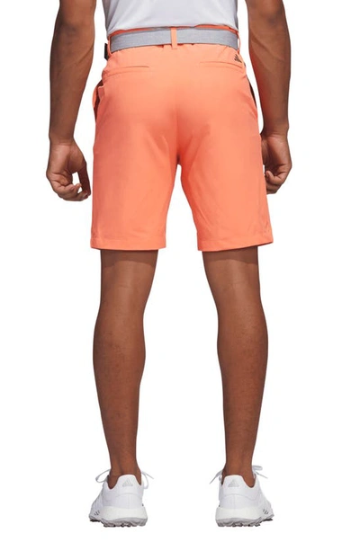Shop Adidas Golf Ultimate365 Water Repellent Golf Shorts In Coral Fusion