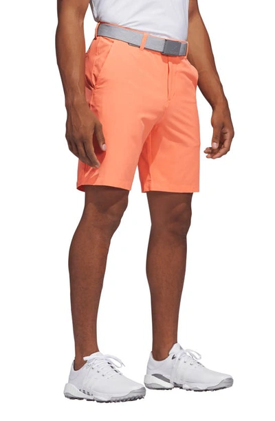 Shop Adidas Golf Ultimate365 Water Repellent Golf Shorts In Coral Fusion