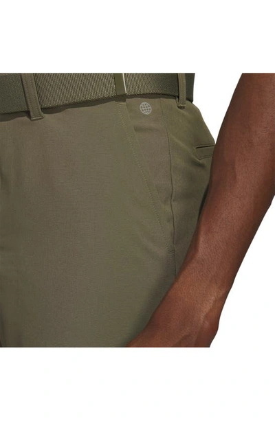 Shop Adidas Golf Ultimate365 Water Repellent Golf Shorts In Olive Strata