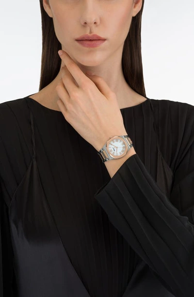 Shop Ferragamo Elliptical Bracelet Watch, 36mm In Two Tone