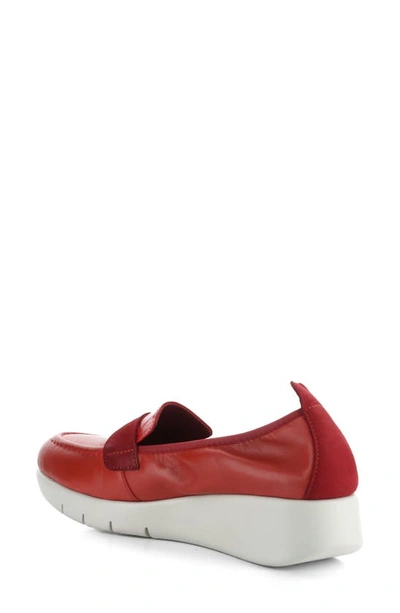 Shop Bos. & Co. Screen Wedge Loafer In Mixed Fire Volvo