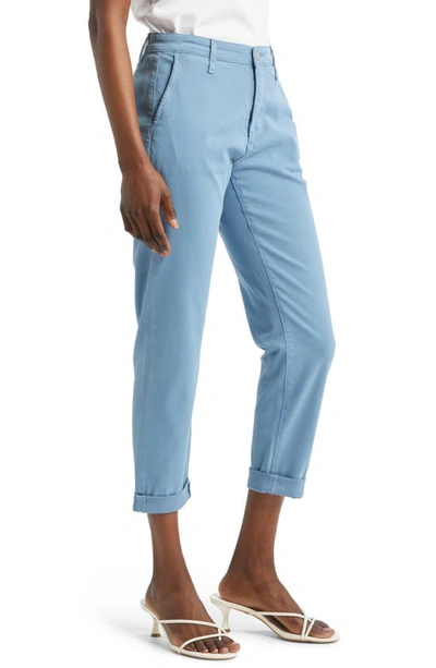 Shop Ag Caden Crop Twill Trousers In Clear Skies