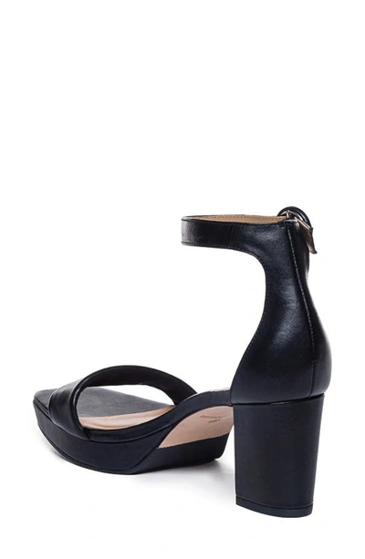 Shop Bernardo Footwear Carla Square Toed Ankle Strap Sandal In Black