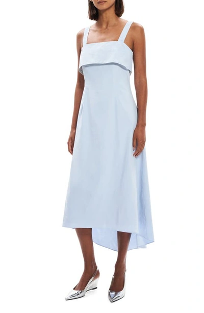 Shop Theory Linen Blend High-low Dress In Breeze