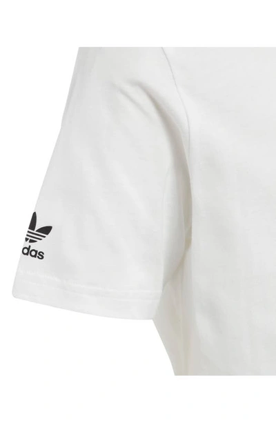 Shop Adidas Originals Kids' Trefoil Logo Cotton Graphic Tee In White