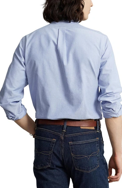 Polo Ralph Lauren Classic Fit Long Sleeve Cotton Oxford Button Down Shirt In Blue