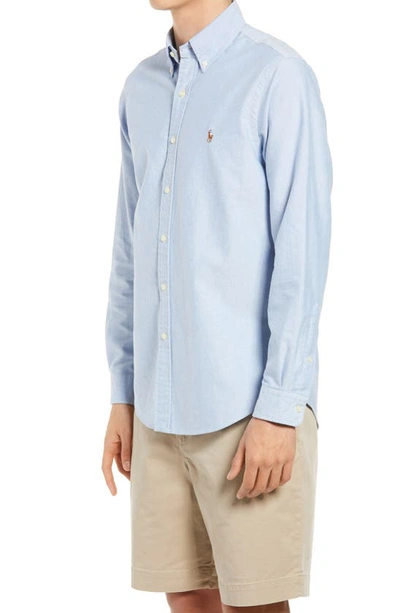 Polo Ralph Lauren Classic Fit Long Sleeve Cotton Oxford Button Down Shirt In Blue