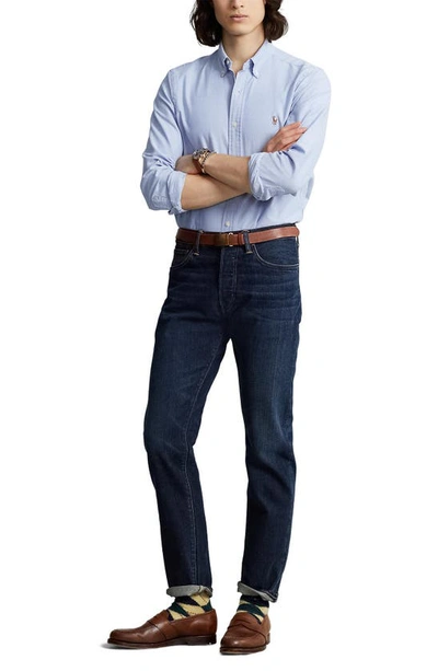 Polo Ralph Lauren Classic Fit Long Sleeve Cotton Oxford Button Down Shirt In Blue