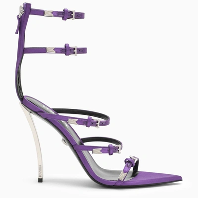 Shop Versace Pin-point Purple Sandal