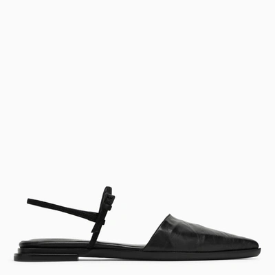 Shop Ann Demeulemeester | Low Black Leather Sandal