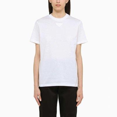 Shop Prada | Regular White Crew Neck T-shirt
