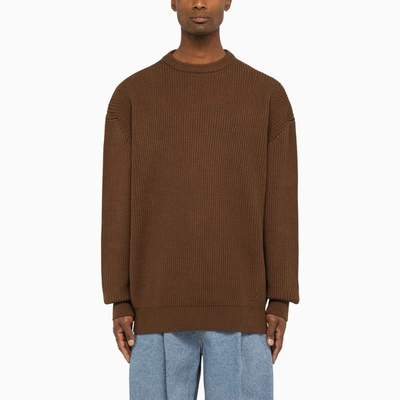 Shop Hed Mayner Tobacco Cotton Jersey In Brown
