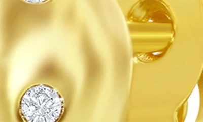 Simona Cubic Zirconia Heart Stud Earrings In Gold