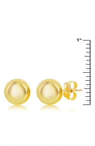 Simona 14k Yellow Gold Bead Stud Earrings In Gold