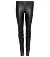 Alice And Olivia Front Zip Leather Leggings