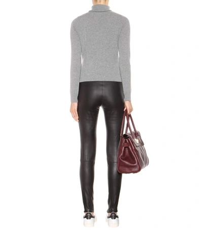 Shop Alice And Olivia Front Zip Leather Leggings
