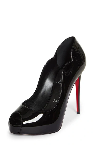 Christian Louboutin Hot Chick Alta Peep Toe Slingback Pump In