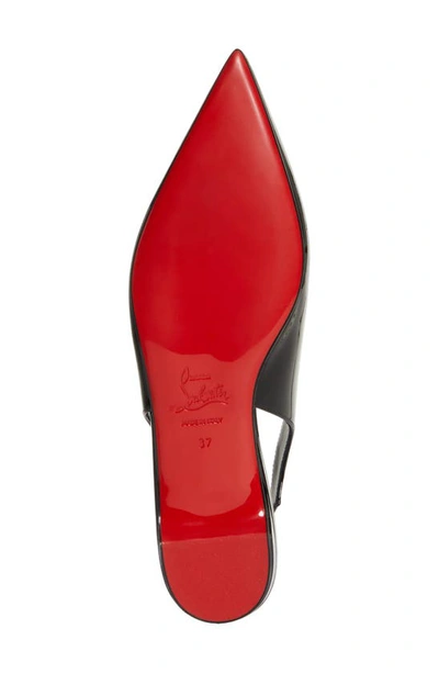Shop Christian Louboutin Hot Chickita Pointed Toe Slingback Flat In Black