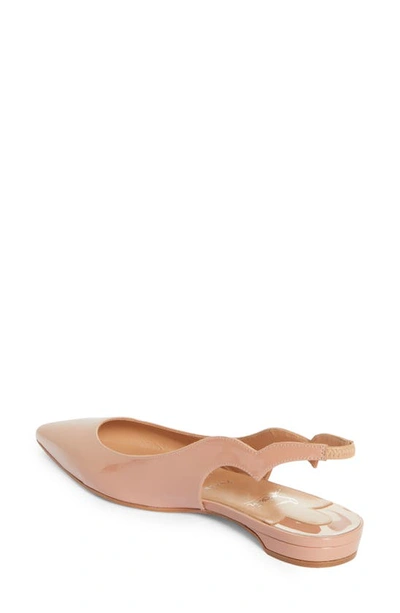 Christian Louboutin Patent Leather Ballet Flats In Beige