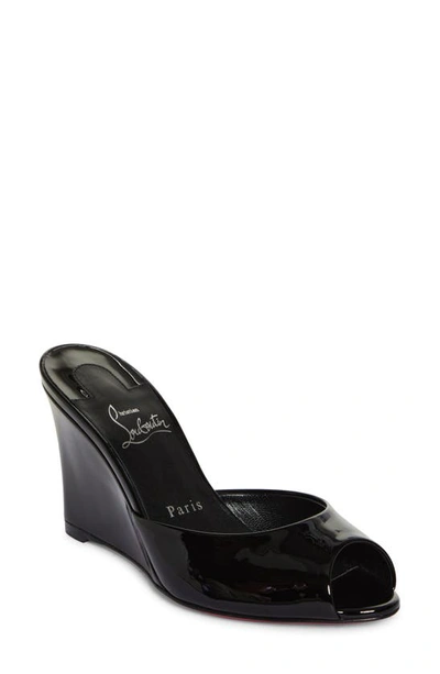 Shop Christian Louboutin Me Dolly Zeppa Wedge Slide Sandal In Black