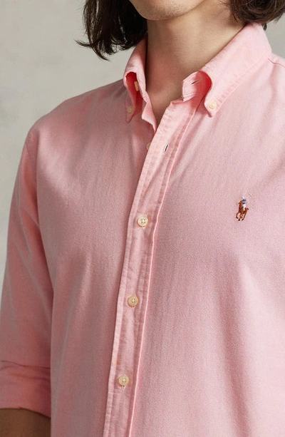 Polo Ralph Lauren Classic Oxford Button-down Sport Shirt In Pink