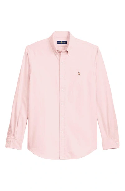 Shop Polo Ralph Lauren Classic Oxford Button-down Sport Shirt In Pink